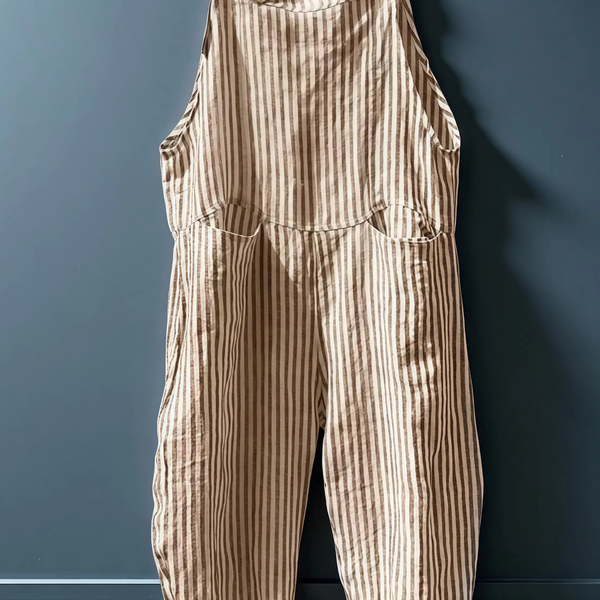Alyssa - Gestreifter Damen-Overall mit weitem Bein