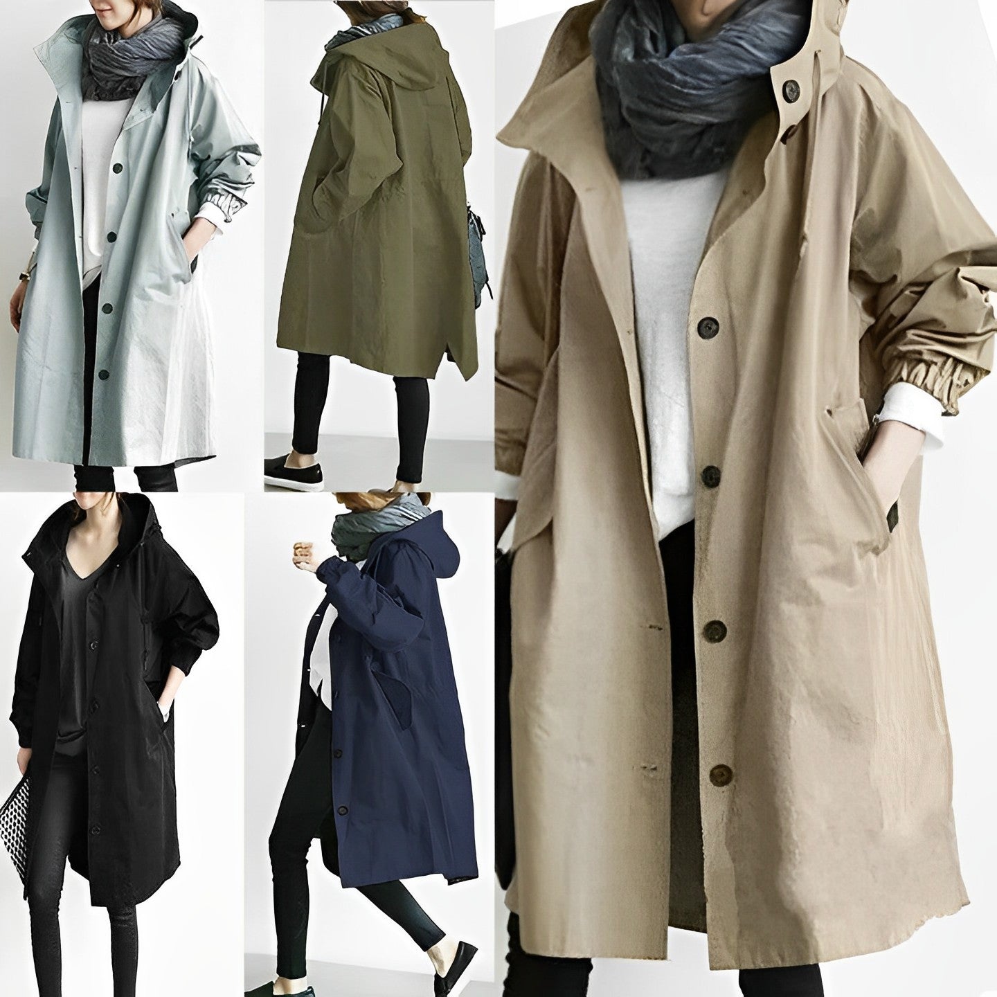 DuraCoat lange Windjacke mit Kapuze