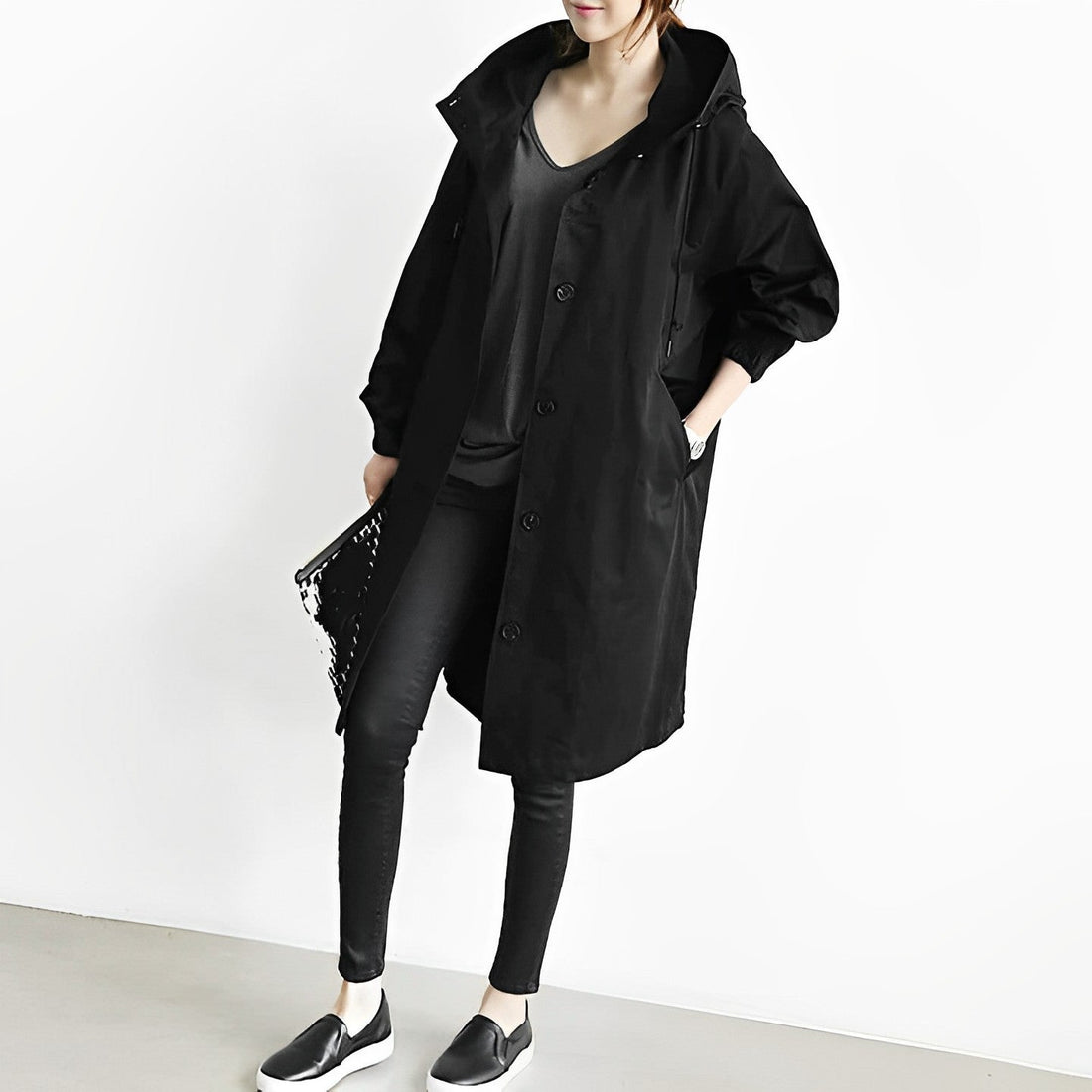DuraCoat lange Windjacke mit Kapuze